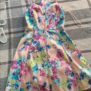 Flowery pink dress